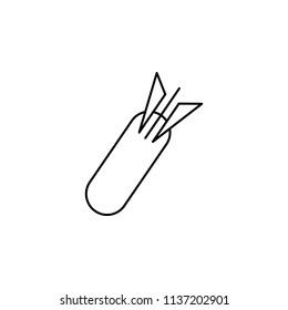 Rocket bomb icon. Element of popular army icon. Premium quality graphic design. Signs, symbols collection icon for websites, web design, on white background