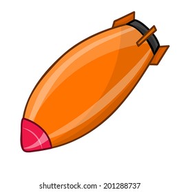 rocket bomb isolated illustration on white background