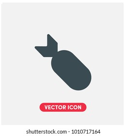 Rocket Bomb Vector Icon Illustration