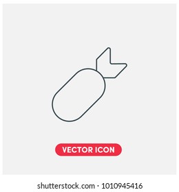 Rocket Bomb Vector Icon Illustration