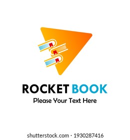 Rocket book logo template illustration