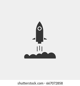 Rocket Boost Icon Illustration Isolated Vector Sign Symbol