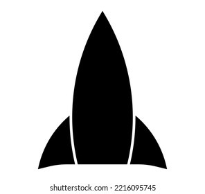 rocket booster icon illustration with solid style