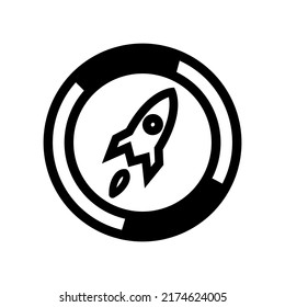 Rocket Booster Icon Vector Illustration Logo Template For Many Purpose. Isolated On White Background. Unique Style