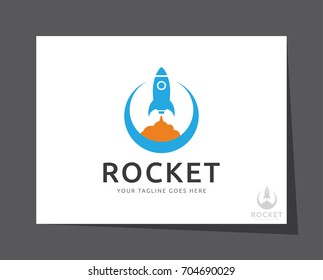 rocket booster logo icon vector template
