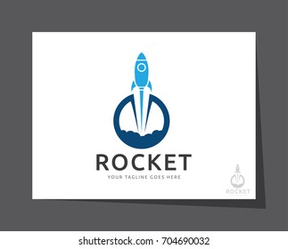 rocket booster logo icon vector template