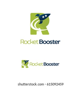 Rocket Booster Logo Template Design