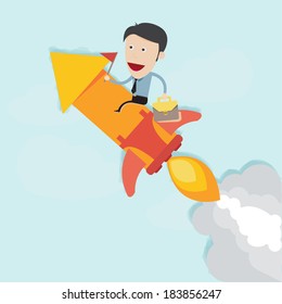 Rocket bootup to the target 