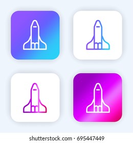 Rocket bright purple and blue gradient app icon