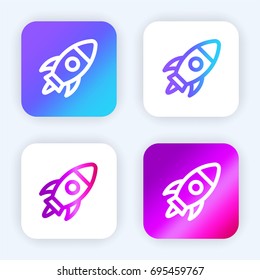 Rocket bright purple and blue gradient app icon