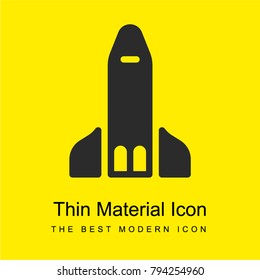 Rocket bright yellow material minimal icon or logo design