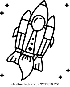 Handgezeichnetes Rockpinsel-Symbol, Vektordesign