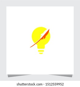 Rocket Bulb Logo Inspirations. Boost Idea icons