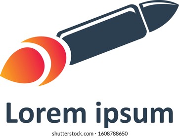 Rocket Bullet Logo Vector Design