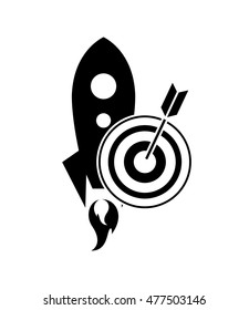 rocket and bullseye icon