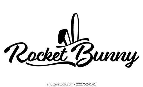 ROCKET BUNNY text Logo Vector Car Decal Sticker, Symbol Sport Logo.