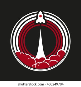Rocket business background logo