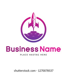 Rocket business logo. Vector design template. This logo is suitable for travelling, business, start up.