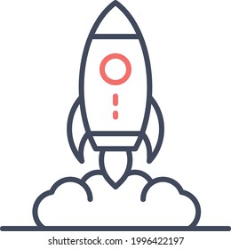 Rocket, business , startup, speed icon vector image. Can also be used for business and office. Suitable for use on web apps, mobile apps and print media.