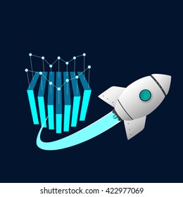 Rocket business statistics background