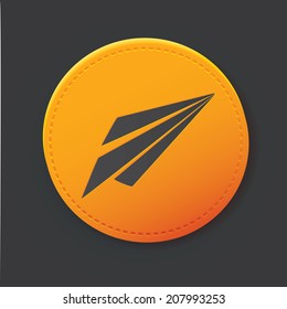 Rocket button,clean vector