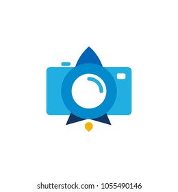 Rocket Camera Logo Icon Design