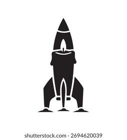 Rocket Candle Launch Startup Project Icon