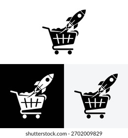Raketenwagen Logo, Vektorgrafik
