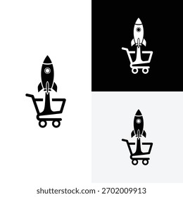 Raketenwagen Logo, Vektorgrafik