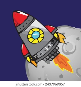 cohetes de dibujos animados clip art vector