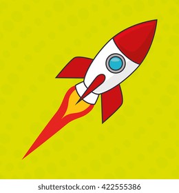 rocket cartoon design 
