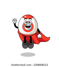 rocket cartoon with flying superhero , character design