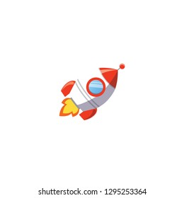 rocket cartoon icon