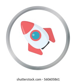 Rocket cartoon icon. Illustration for web and mobile design.