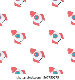 Rocket cartoon icon. Illustration for web and mobile design.