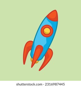 Rocket cartoon icon vector illustration 