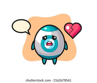 rocket cartoon illustration is broken heart , cute style design for t shirt, sticker, logo element