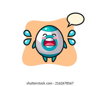 rocket cartoon illustration with crying gesture , cute style design for t shirt, sticker, logo element