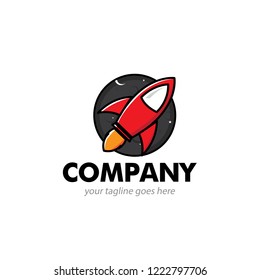 rocket cartoon logo