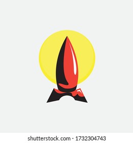 Rocket cartoon vector design concept