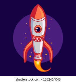 rocket cartoon vector illustration design