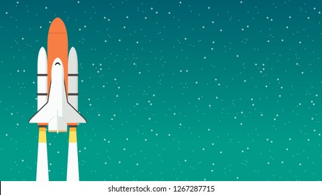 rocket cartoon vector. stat pattern  vector. free space for text. wallpaper. copy space.