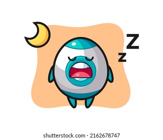 ilustración del personaje del cohete durmiendo por la noche, diseño de estilo bonito para camiseta, pegatina, elemento del logotipo