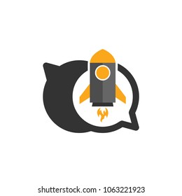 Rocket Chat Logo Icon Design