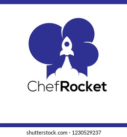 rocket chef logo vector element. chef logo template