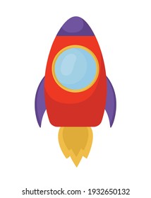 rocket for child over white