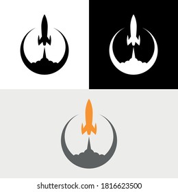 Rocket Circle Space Abstract Logo