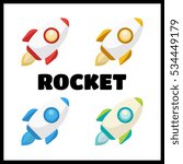 Rocket collection icon. Rockets set vector illustration