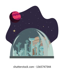 rocket colony futuristic space