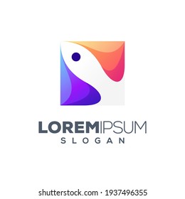 Rocket Colorful Logo Design template